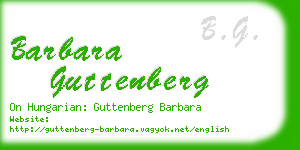 barbara guttenberg business card